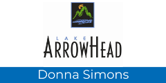 Logo of Donna Simons with Lake Arrowhead