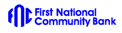 Logo of First National Community Bank